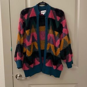 Anthropologie Multicolor Chevron Cardigan